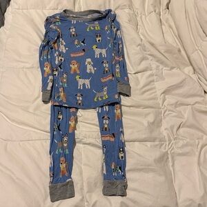 Little Sleepies Kids Blue Dog Print Pajamas
